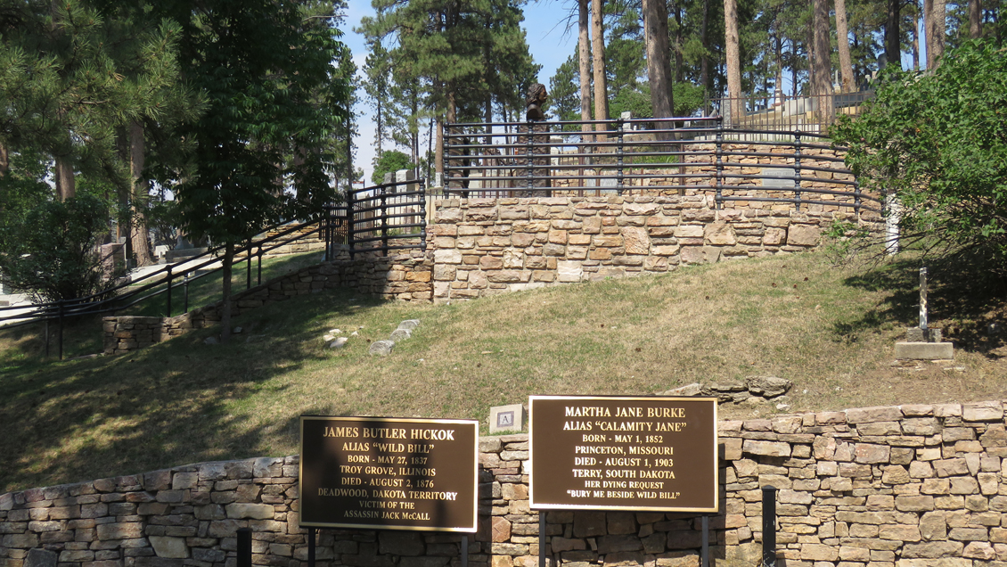 Deadwood SD Mt Moriah Cmtry Wild Bill + Calamity Jane